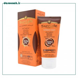 کرم ضد آفتاب SPF50 فاقد چربی سان سیف ۵۰ میلی لیتر (بژ روشن)