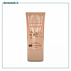 ضدآفتاب کرم پودری و پرایمری SPF50 بژ طبیعی N20  سان سیف 40 گرم